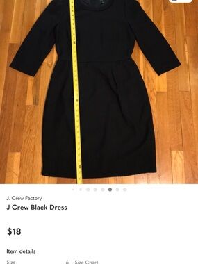 J. Crew Factory Black Long Sleeve Sheath Dress